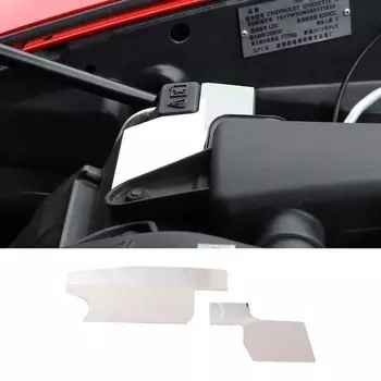 Для Chevrolet Corvette C6 2005-2013 гг., нержавеющая сталь, серебристый автомобиль, двигатель, воздушный фильтр, боковая перегородка, наклейка на автомобиль серебряный