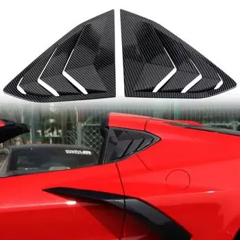 Для Chevrolet Corvette C8 2022 2023 автомобильные аксессуары ABS задняя жалюзи крышка накладка оконная жалюзи боковая вентиляционная накладка