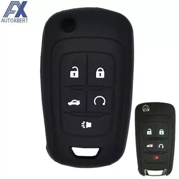 Для Chevrolet Cruze Camaro Equinox Impala Malibu Sonic Holder Protector 5 Button Car Key Case чёрный