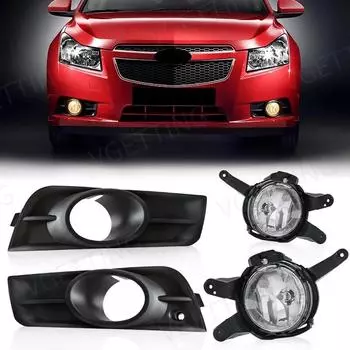 Для Chevrolet Cruze Chevy 2009 2010 2011 2012 2013 2014 светодиодные противотуманные фары чехлы для ламп рамка решетка жгут проводов комплект 12 В Wires Switch Only