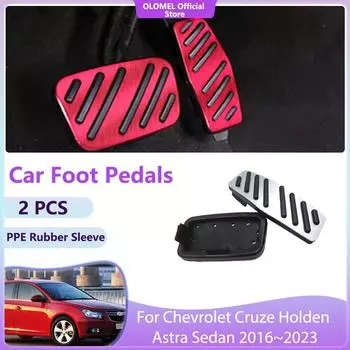 Для Chevrolet Cruze Holden Astra J400 LT 2016~2024 автомобильные педали из нержавеющей стали накладки на тормоза из сплава нескользящие аксессуары чехлы