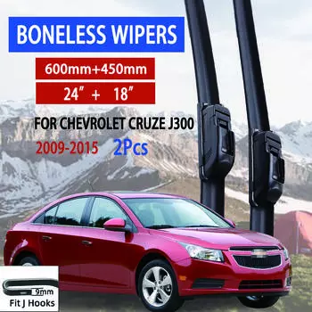 Для Chevrolet Cruze J300 2009-2015 автомобильный стеклоочиститель U-образный мягкий резиновый бескаркасный без кронштейна автомобильные дворники 24 +18