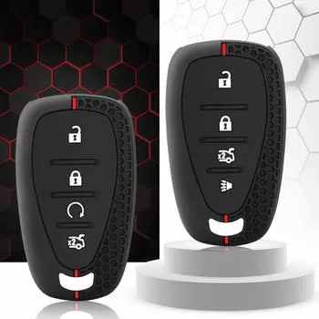 Для Chevrolet Cruze Malibu Spark Sonic Impala Equinox Volt Trax Traverse Camaro чехол для пульта дистанционного управления с силиконовым чехлом для автомобильного ключа чёрный
