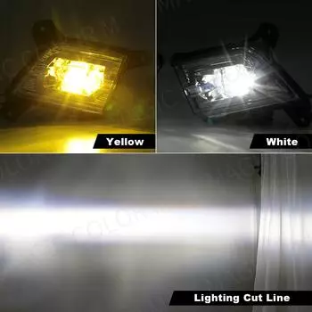 Для Chevrolet Silverado 2019 2020 противотуманные фары светодиодные дневные ходовые огни DRL дневные огни передний бампер водонепроницаемый DLAA Chevy жёлтый