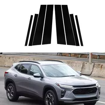 Для Chevrolet Trax 2024 полированные стойки автомобиля, накладка на окно, наклейки на колонку до н.э.