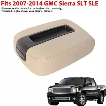 Для Chevy Tahoe Silverado Yukon Armrest Box Cover Center Console PU Leather 2007 2008 2009 2010 2011 2012 2013 2014