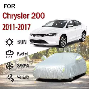 Для Chrysler 200 2011-2017 наружная защита полная 190T автомобильные чехлы снегозащитный чехол солнцезащитный козырек пылезащитный чехол внешние аксессуары для автомобиля 5.3x2.0x1.5M серый