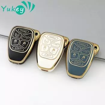 Для Chrysler Voyager Pacifica 300c PT Cruiser Dodge Caliber Avenger Jeep Grand Cherokee Compass Patriot чехол для ключа из ТПУ чёрный