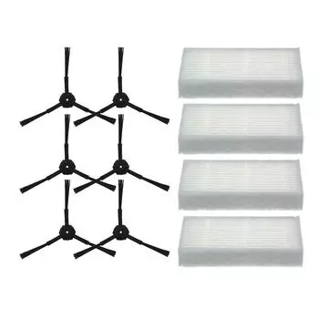 Для CHUWI ilife v5 x5 ilife V3s v3s pro v3l v5s pro v50 робот-пылесос BPfire 4x боковая щетка 6x комплект фильтров HEPA