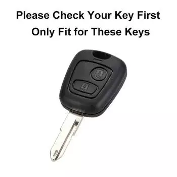 Для Citroen C1 C4 для Peugeot 106 107 206 207 306 307 406 407 Защитная крышка для автомобильного брелока TPU Аксессуары чёрный