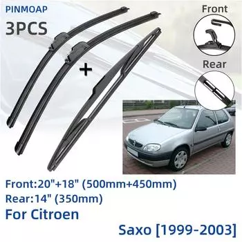 Для Citroen Saxo 1999-2003 передние и задние щетки стеклоочистителя аксессуары для резки J Hook 1999 2000 2001 2002 2003