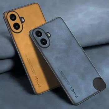 Для CMF Phone 1 чехол Роскошный PU кожаный чехол для телефона Ничего CMF Phone 1 задняя крышка Матовый силиконовый противоударный полная защита For CMF Phone 1 5G серый