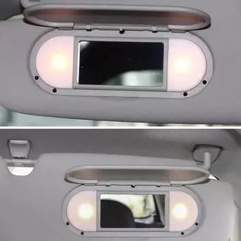 Для Cooper New Car Солнцезащитный козырек Зеркало Крышка для макияжа Зеркало Крышка для BMW MINI R55 R56 R60 2007-2014 F55 F56 F60 Солнцезащитный козырек для автомобиля серый