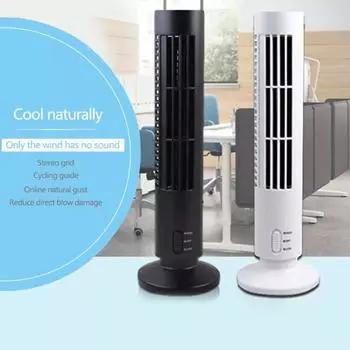 для Creative Mini USB Vertical Bladeless Air Conditioner Handheld Portable Coole белый