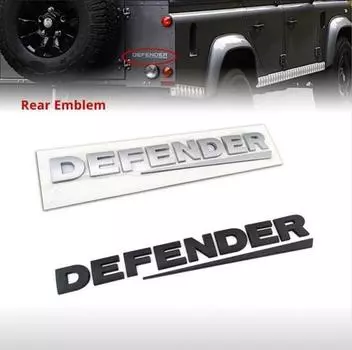 Для Defender Эмблема Значок Табличка с именем Дверь Боковая часть Крыло Логотип Автомобильный Стайлинг чёрный