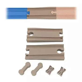 Для деревянных соединительных рельс BRIO с 2 наборами выпуклых и выпуклых, а также для деревянных совместимых с BRIO, расширяет ваше воображение