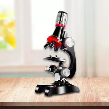 для детей, студентов, начинающих, 1200X со слайдами, научный комплект для школы, дома, научного образования чёрный