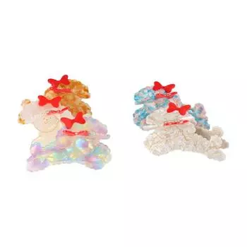 Для девочек Bow Ins Shark Clip Ponytail Holder Animal Hair Claws Women Hairsticks Korean Shark Clip серый