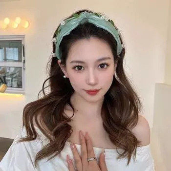 Для девочек, для женщин, простые аксессуары для волос, повязка на голову в корейском стиле, женская повязка на голову с цветком, обруч для волос
