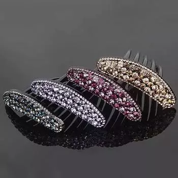 Для девочек заколки для волос бигуди модные украшения корейский стиль заколка для волос шпилька расческа для волос фиолетовый