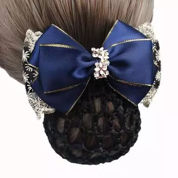 Для девочек жемчужный хвостик заколка женская пружинная заколка заколка для волос чехол сетка корейский пучок снуд B