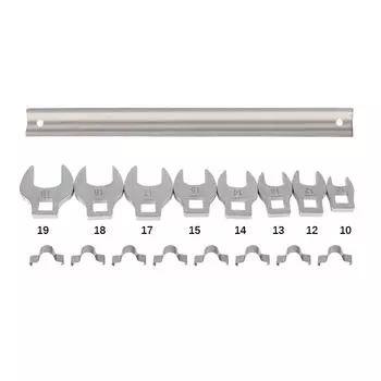 Для динамометрического ключа с храповым механизмом, метрический/имперский набор гаечных ключей Crowfoot с квадратной головкой и приводом 3/8 дюйма, сменный гаечный ключ Bullhorn, 8 предметов