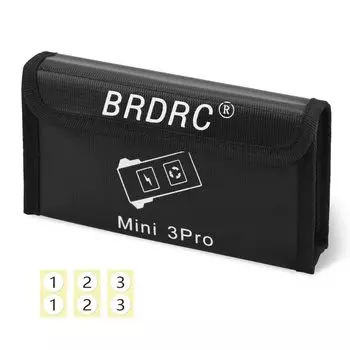 Для DJI Mini 4 Pro/Mini 3 Pro/Mini 3 Drone Batteries Protection Case Storage Case Fireproof Explosion Protective Bag Battery Pouch