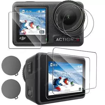 Для DJI Osmo Action 5 Pro крышка объектива HD закаленное стекло защитная пленка для экрана передняя задняя крышка для DJI Action 5 Pro аксессуары For Action 5 Pro