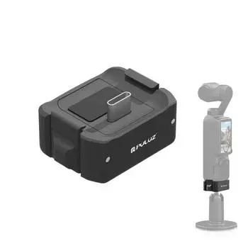 Для DJI OSMO Pocket 3 PULUZ док-станция USB-C/Type-C, настольная зарядная база, кронштейн из алюминиевого сплава (черный) чёрный