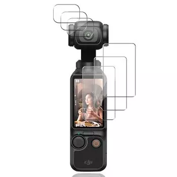 Для DJI OSMO Pocket 3 Стеклянная пленка для камеры AnnhanT DJI OSMO Pocket 3 Пленка использует стекло Asahi Glass Full LCD Protective Легко бьётся, прочная, высокая ударопрочность
