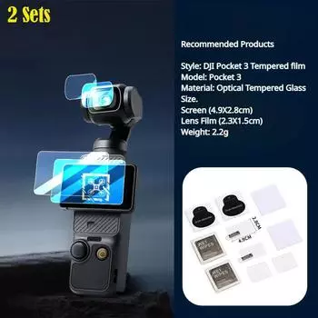 Для DJI Osmo Pocket 3 ультратонкое прозрачное закаленное стекло HD защитная пленка для ЖК-дисплея Защитная пленка для объектива камеры DJI Pocket 3