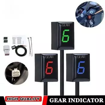 Для DL1000 DL650 V-Strom GSX-r1000 R600 R750 SV650 GSF1250 мотоцикла 1-6 уровней светодиодный индикатор скорости дисплея разъем ЭБУ monitor красный