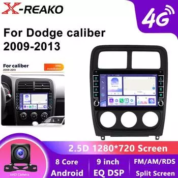 Для Dodge Caliber PM 2009 2010 2011 2012 2013 Android 13 автомобильное радио мультимедиа навигация беспроводной Carplay 4G 8-ядерный сенсорный экран стерео 8 core 4GB+64GB