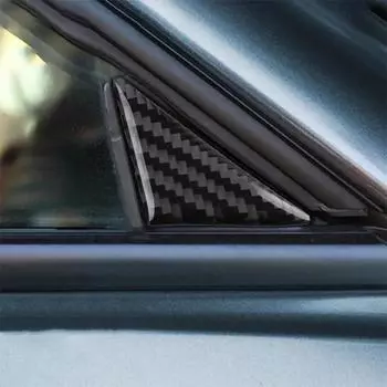 Для Dodge Challenge 2015 2016 2017 2018 2019 2020 Аксессуары Карбоновый салон Дверь Передняя стойка Боковая декоративная наклейка на окно чёрный