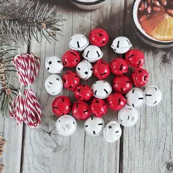 Для дома, экологически чистые, привлекательные рождественские 1 комплект колокольчиков, металлические рождественские колокольчики, украшения с высокопрочной веревкой