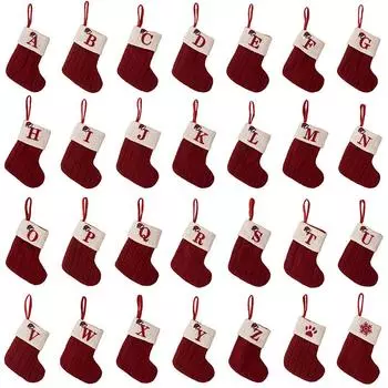 Для дома алфавит рождественские носки красные буквы рождественские вязаные чулки рождественский подарок
