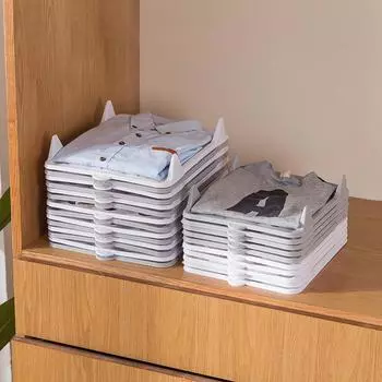 Для дома Одежда Складная доска Шкаф Хранение Органайзеры Стойка Футболки Джемперы Полки Экономия места Многофункциональный держатель
