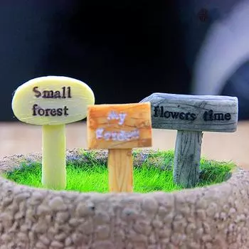 Для дома, указатель, инструкции, украшения, микропейзаж, украшение, игрушка, лес, 3 стиля, 1 шт., аксессуары для указателей белый