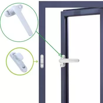 для дома универсальный с замком замок створка оконная фурнитура оконная ручка оконная ручка колесико white-right