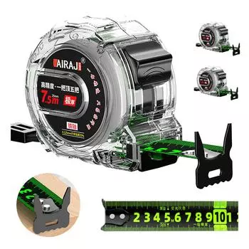 Для дома, завода, офиса, мини-рулетка с выдвижной лентой, флуоресцентная рулетка, высокоточный измерительный инструмент из углеродистой стали, рулетка для деревообработки 5M