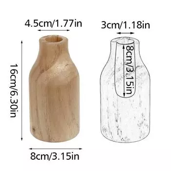 Для домашнего офиса, свадьбы, ваза из натурального дерева, ваза для цветов из массива дерева, сосновая ваза-пилиндрическая