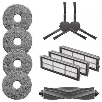Для Dreame Dreamebot L10S Pro набор аксессуаров - основная щетка боковая щетка фильтры Hepa салфетка для швабры CHINA