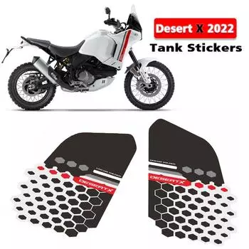 Для Ducati DESERT X DesertX 2022-2023 Tankpad Аксессуары для мотоциклов Наклейки с царапинами Защитная наклейка Desert X Pad для топливного бака красный