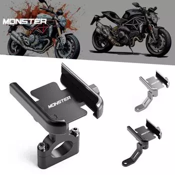 Для DUCATI Monster 796 Hypermotard Monster 696 695 2015 мотоцикл держатель мобильного телефона GPS навигатор зеркало руль кронштейн