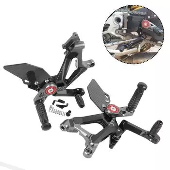 Для Ducati PANIGALE V4S V4 V4R Streetfighter V4 2018-2025 мотоцикл CNC и карбоновый гоночный задний комплект подножек подставка для ног задний комплект