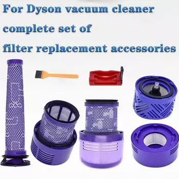 Для Dyson v6 v7 v8 v10 HEPA-фильтр перед двигателем, моющийся фильтр, замок переключателя, полный набор сменных аксессуаров для пылесоса