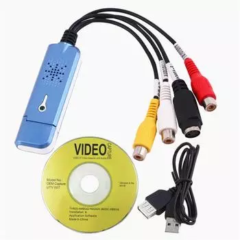 Для Easycap USB 2,0 Easy Cap адаптер захвата аудио и видео VHS DVD DVR конвертер карт захвата ТВ