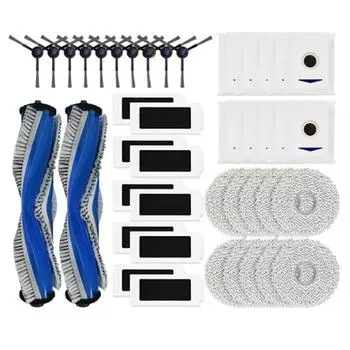 Для Ecovacs T30 Pro / T30 Pro Omni / Yeedi M12 Pro+ Основной ролик Боковая щетка Фильтр HEPA Насадки для швабры Пылесборники Запасные части