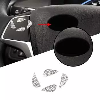 Для Elantra I30 Tucson Accent IX35 I20 I30 Azera Sonata Crystal Diamond автомобильный руль наклейка аксессуары для интерьера
