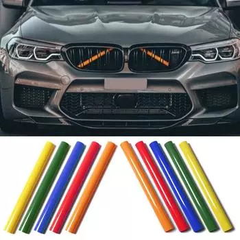 Для F30 F31 F32 F33 F34 F36 F20 F21 F22 F23 G29 Передняя решетка Вставка Декоративные полосы Крышка Рамка Украшения для автомобиля Наклейки белый